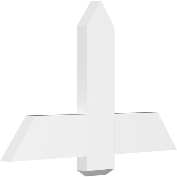 Ekena Millwork Eugene Architectural Grade PVC Gable Bracket, 36"W x 22 1/2"H x 2"D x 6"F, 15/12 Pitch GBP036X23X0206EUG00 - main